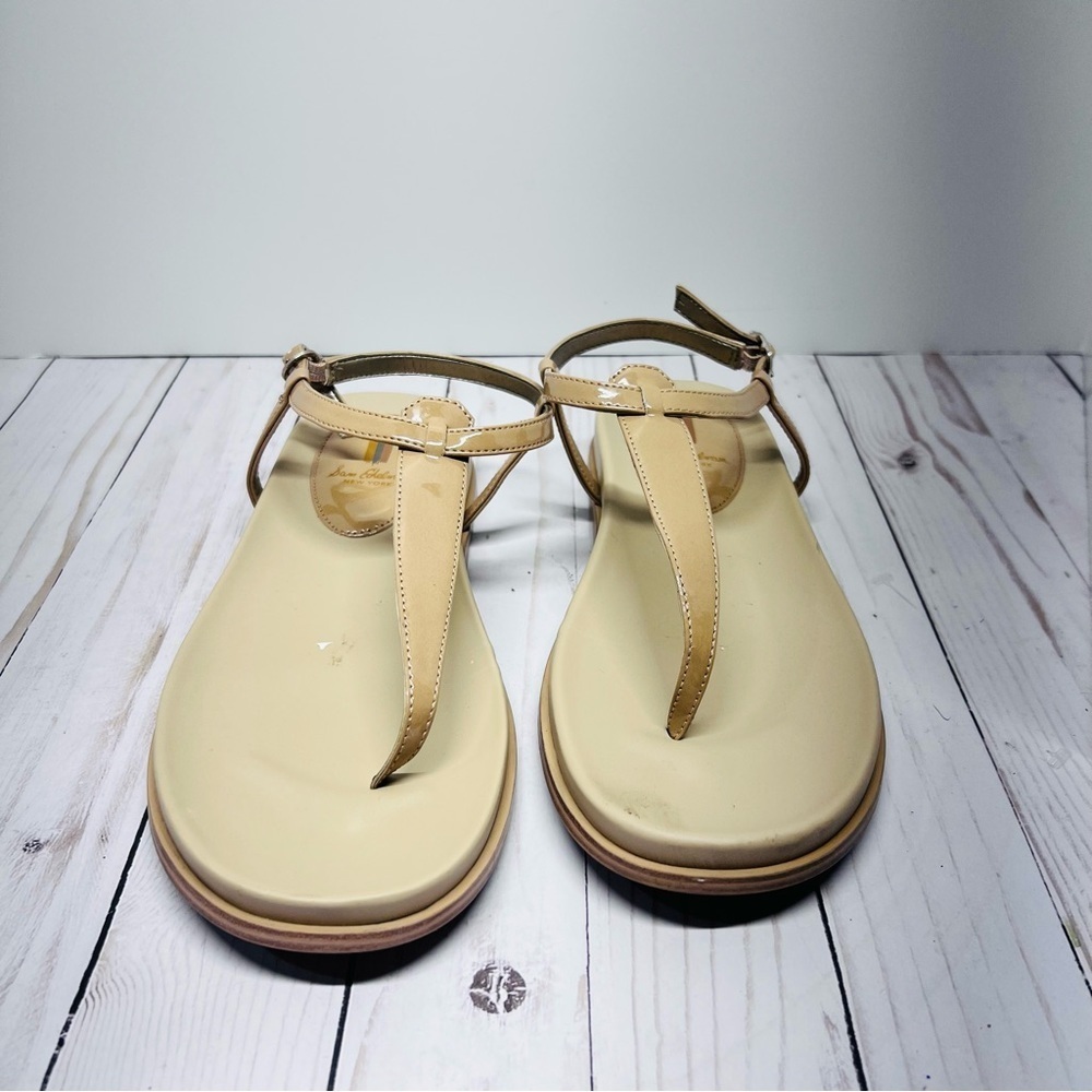 Sam Edelman Naomi T Strap Thong Beige Sandals Size 8.5 - Picture 4 of 10